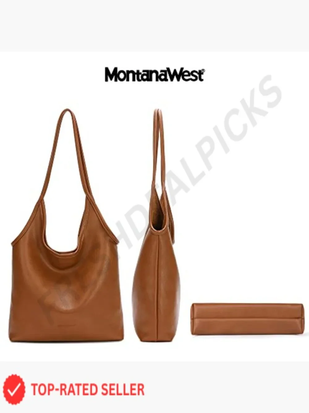 Slouchy Hobo Bag Soft Faux Leather Designer Shoulder Purse Spacious Top Handle